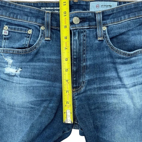 AG Adriano Goldschmied Farrah High Rise Skinny Ankle Distressed Raw Hem Jean 29 - Picture 8 of 13